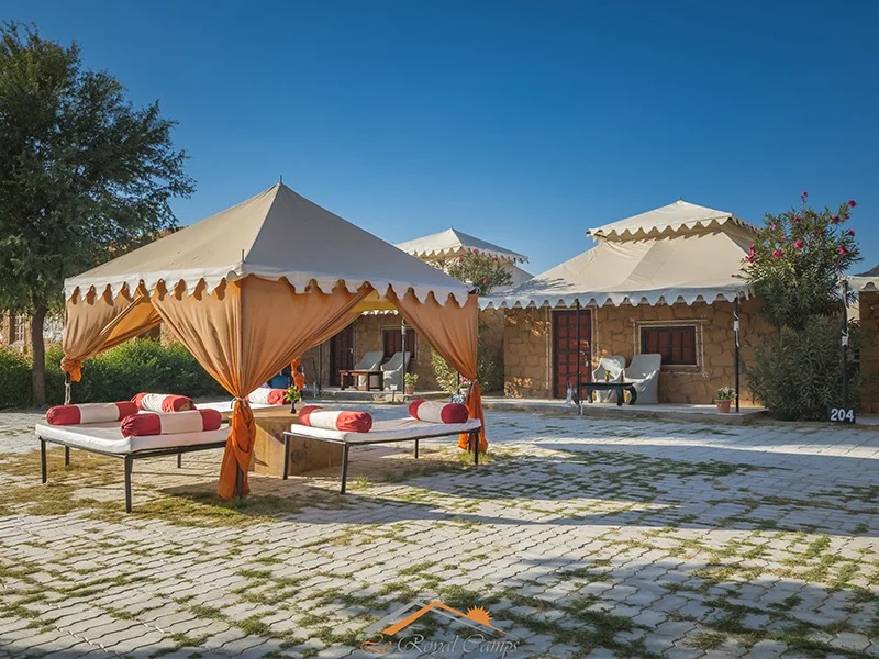 Desert camp tents near Jaisalmer